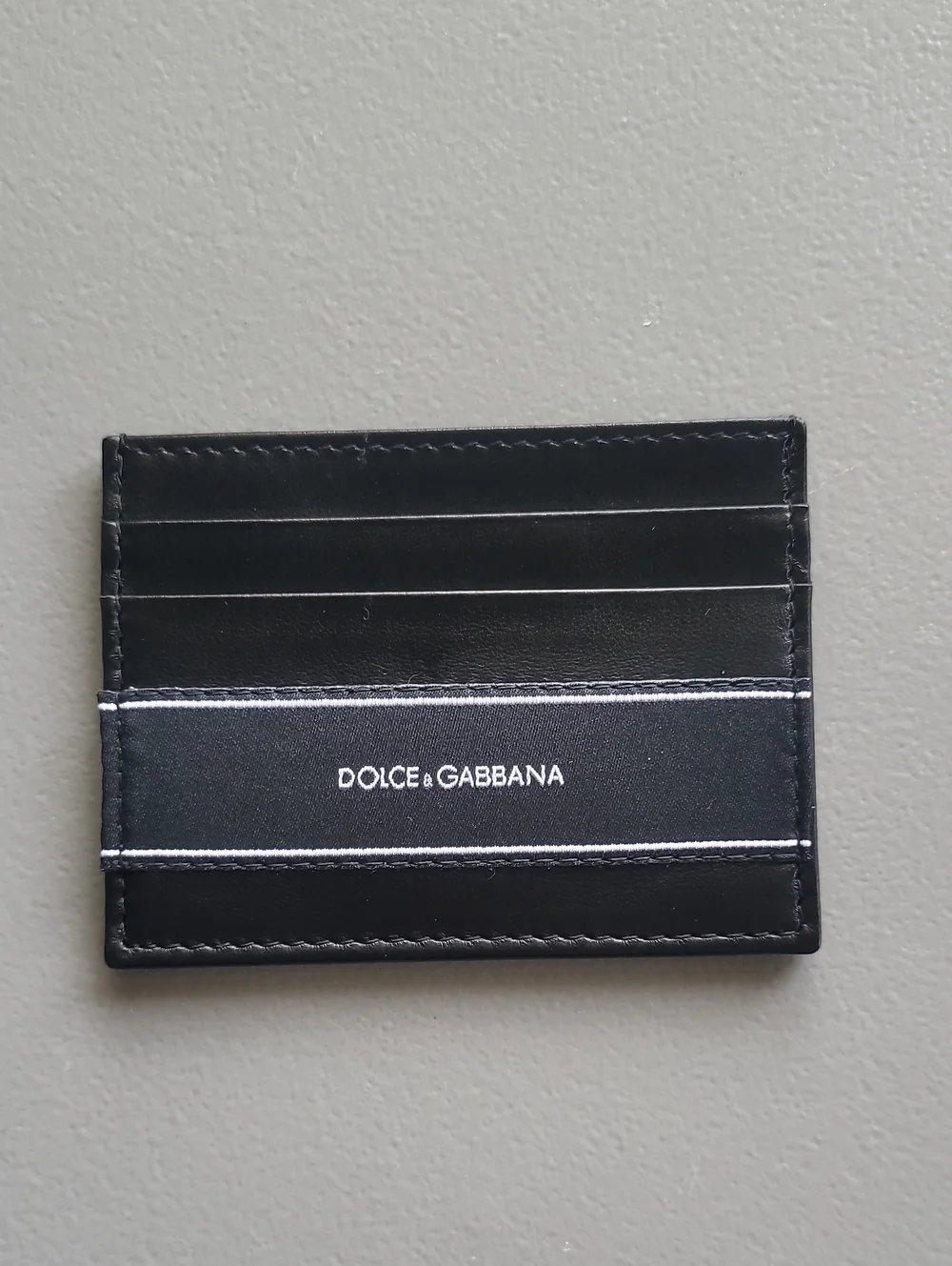 Dolce & Gabbana Black Calfskin Leather Card Holder